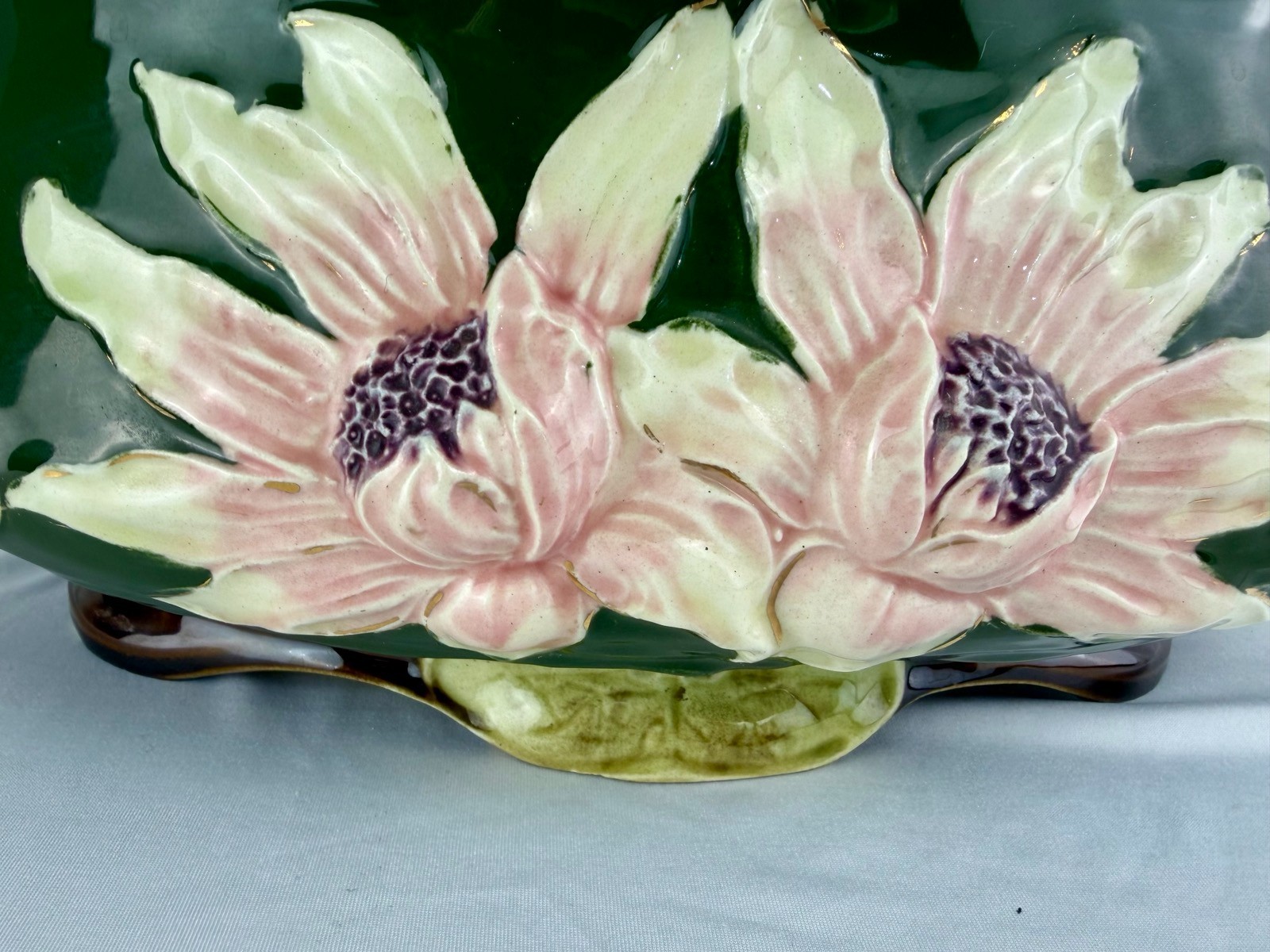 Antique Art Nouveau Majolica Jardinière, Continental European, Circa 1900–1915
