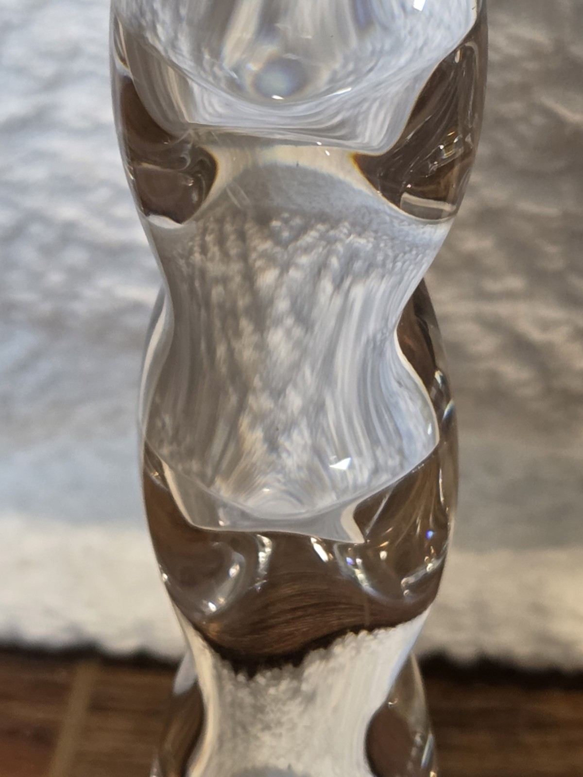 Orrefors Sweden Crystal 9 3/4 in Candlestick Candle Holder River Collection Rare