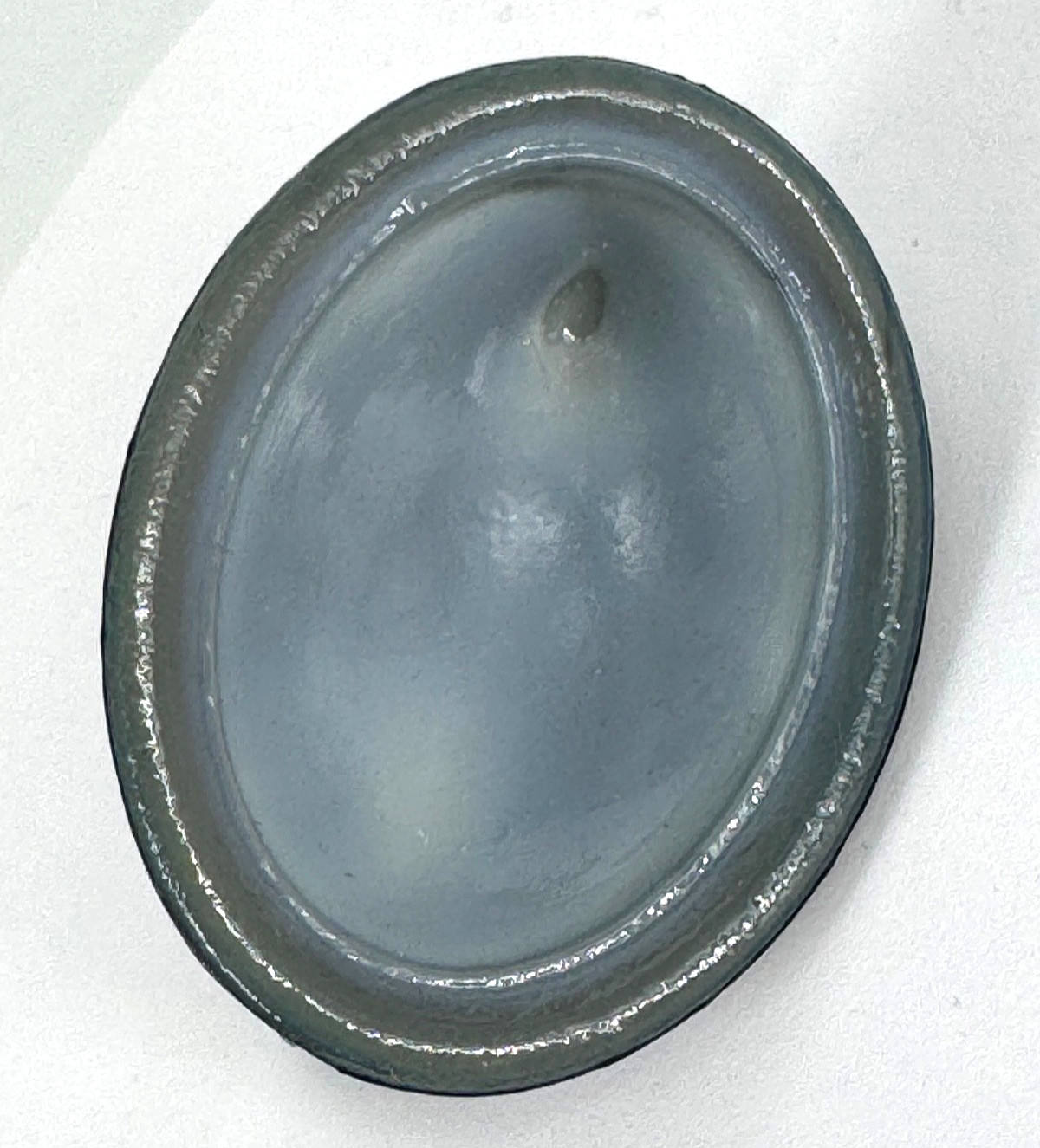 1983 Boyd Glass VIOLET SLATE Swirl Slag Hen On Nest Covered Salt Cellar 53