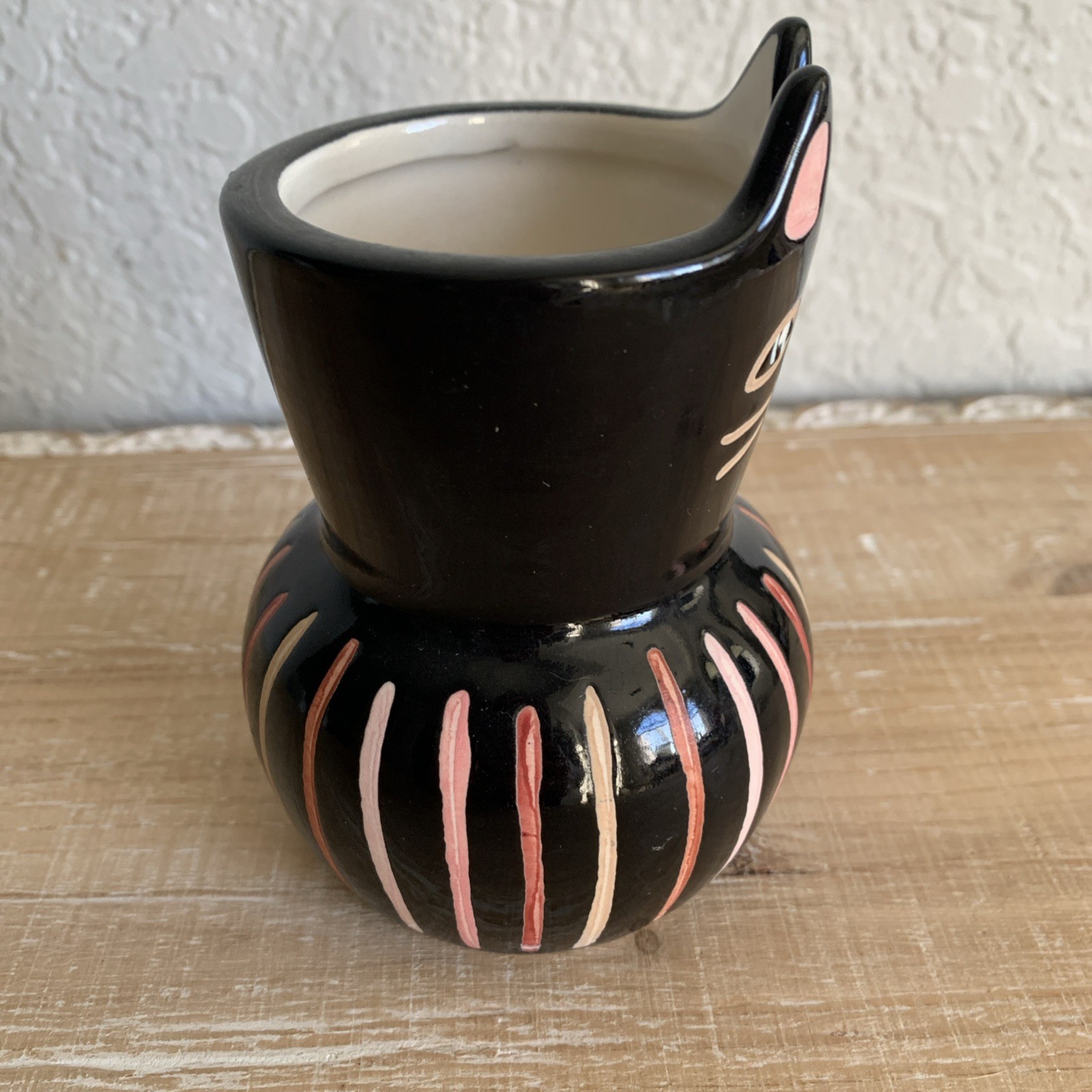Threshold Painted Cat Vase Planter Pot Unique Small 5″ tall
