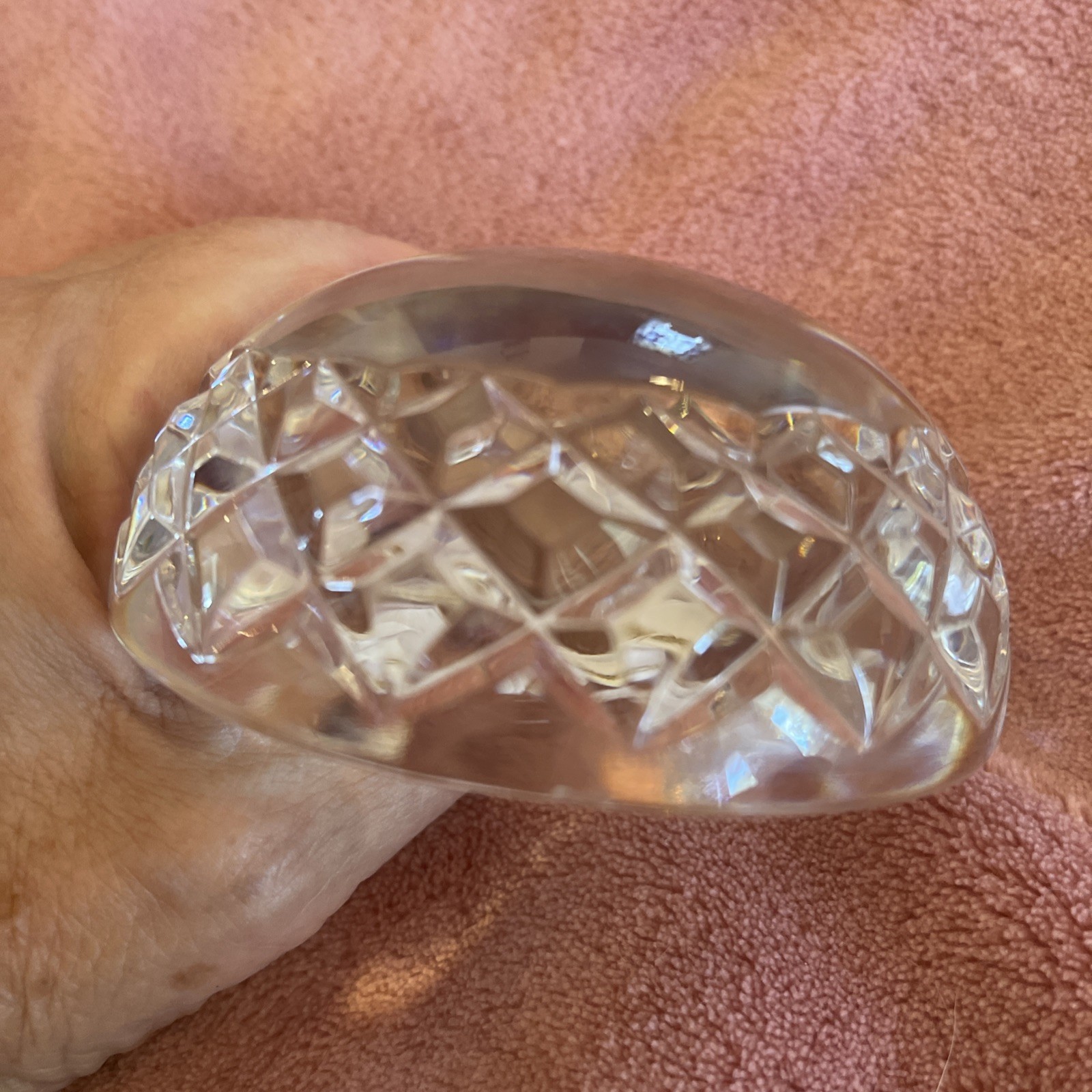 Vtg Waterford Crystal Daffodil paperweight Made in Ireland Estate Find Dome