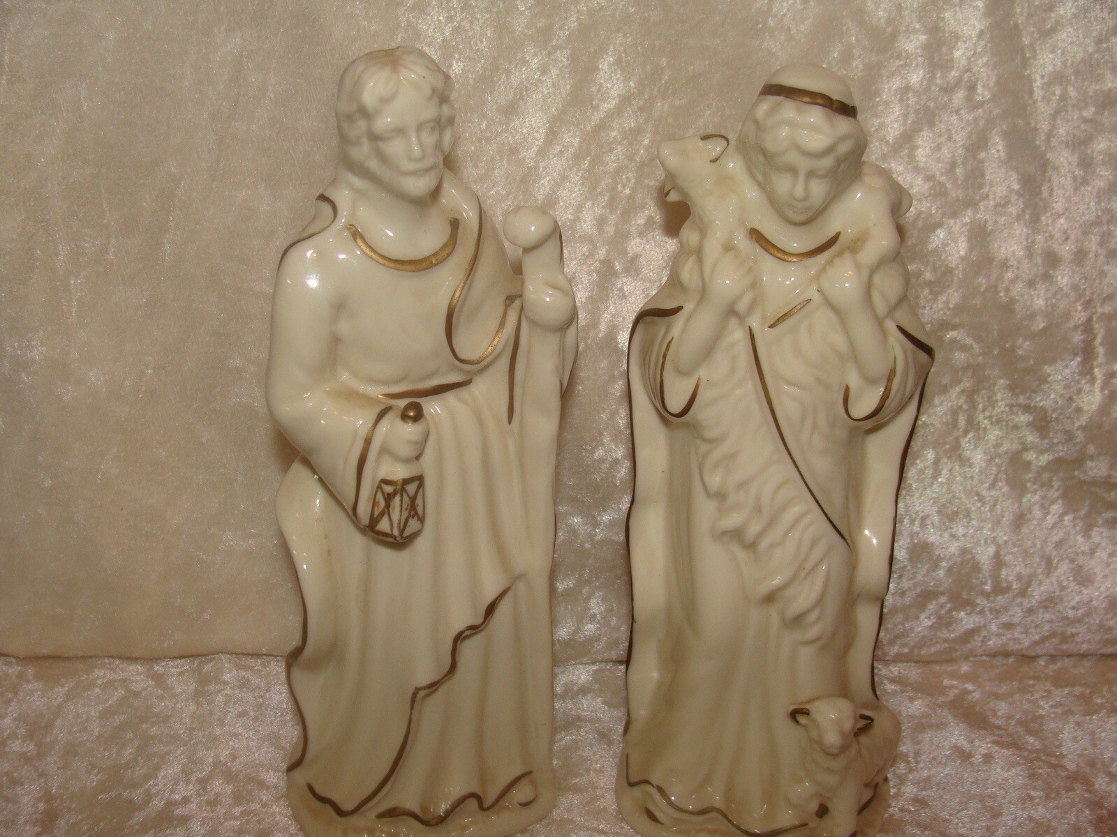 Porcelain Biblical Figurines David & Samuel ~ 7.25” Tall ~ Excellent Condition ~