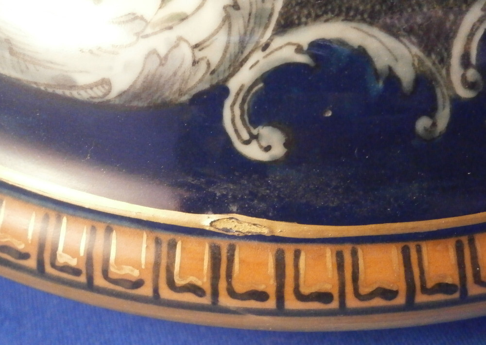 Huge Antique Seger KPM Berlin Porcelain Lidded Vase / Jar Porzellan Deckelvase