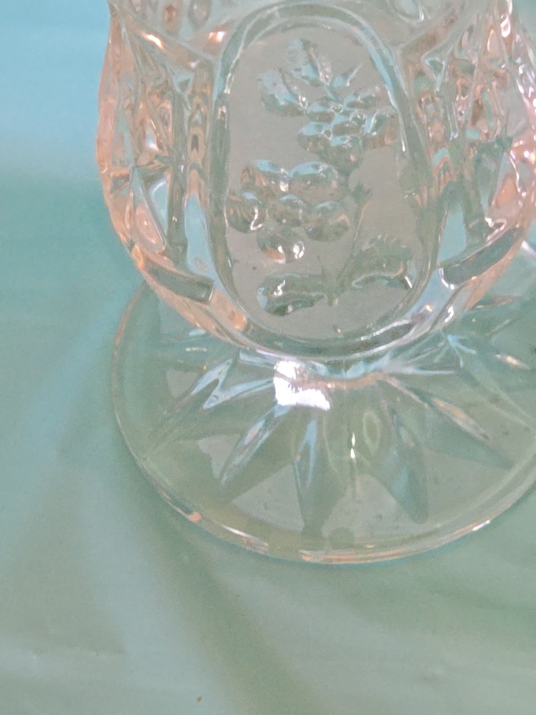 Vtg Crystal Clear Industries Candlestick Holder Yugoslavia 24% Lead Glass Flower