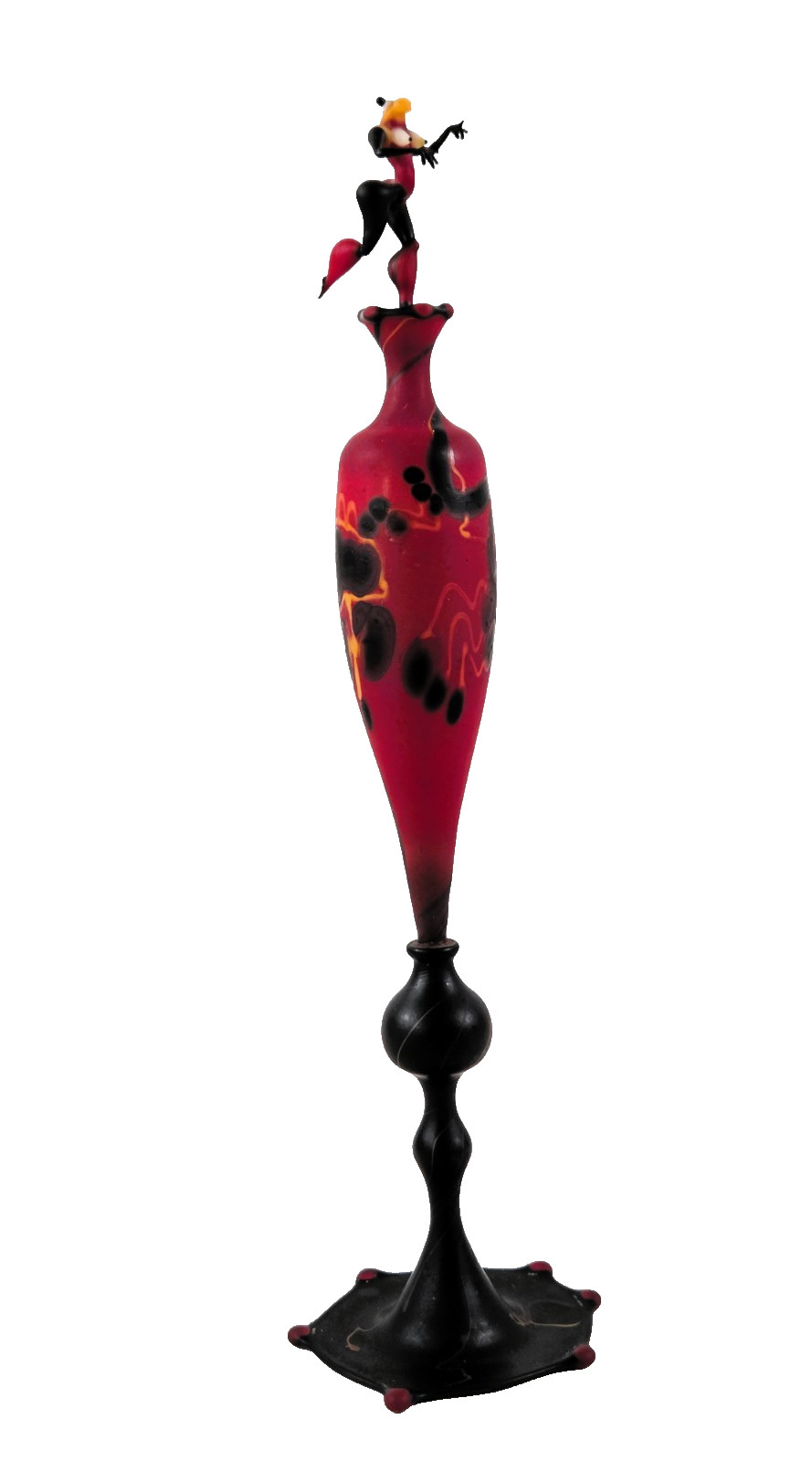 Shane Fero Handblown Glass Bird Goddess Spirit Vessel – 10-3/4″ x 2-3/4″