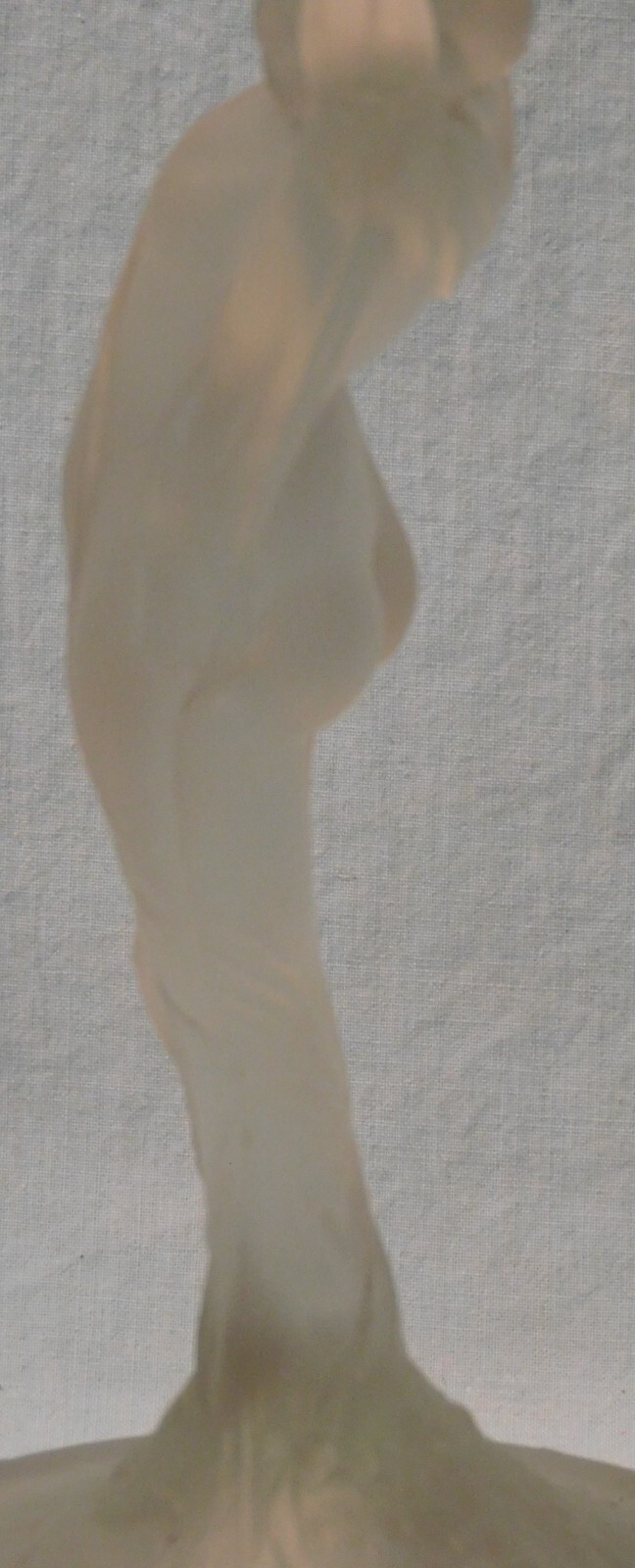 Nude Woman Candle Stick Holder Clear Frosted