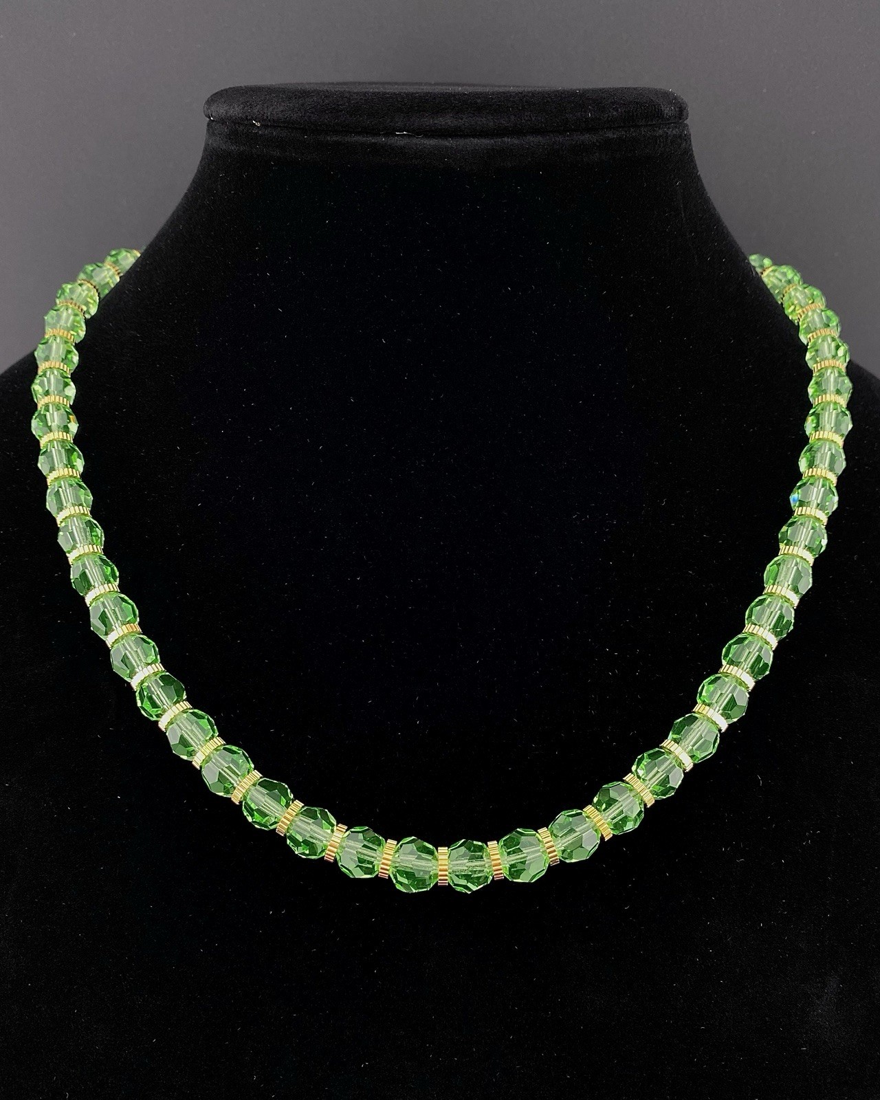 Uranium Crystal Necklace High End Luxury Green Glass Professionally Made In USA