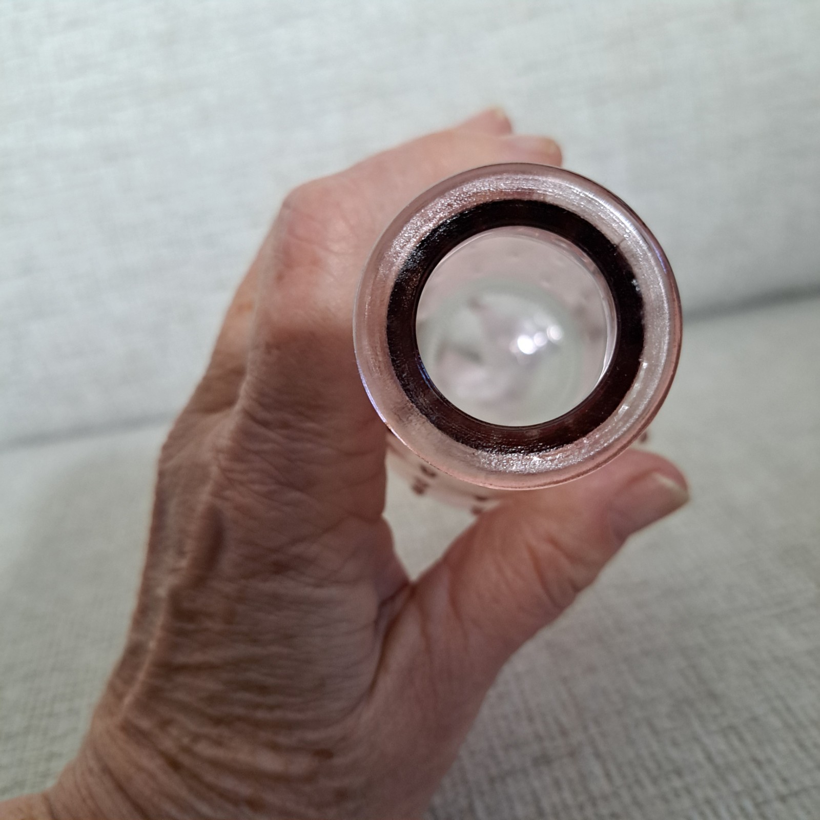 Pink Glass Vase Hobnail Pattern 5.75″x 3″