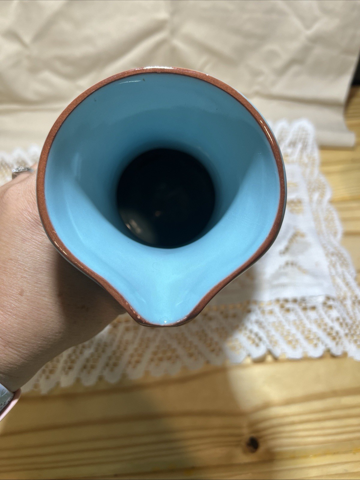Large Redware Vase/decanter