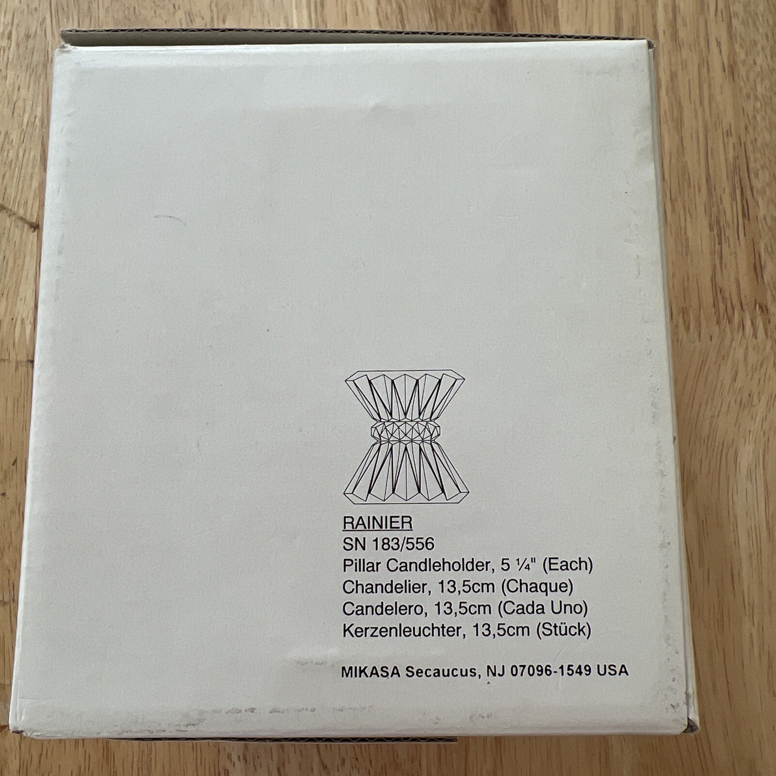 NIB Mikasa RAINIER Pillar Candle Holder 5 1/4″ Reversible Vintage MadeIn GERMANY