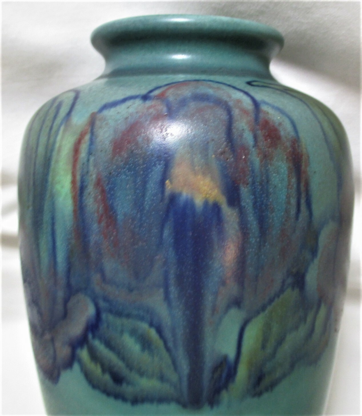 ANTIQUE 1925 SIGN VELLUM ROOKWOOD CATHERINE COVALENCO ART POTTERY FLOWER VASE