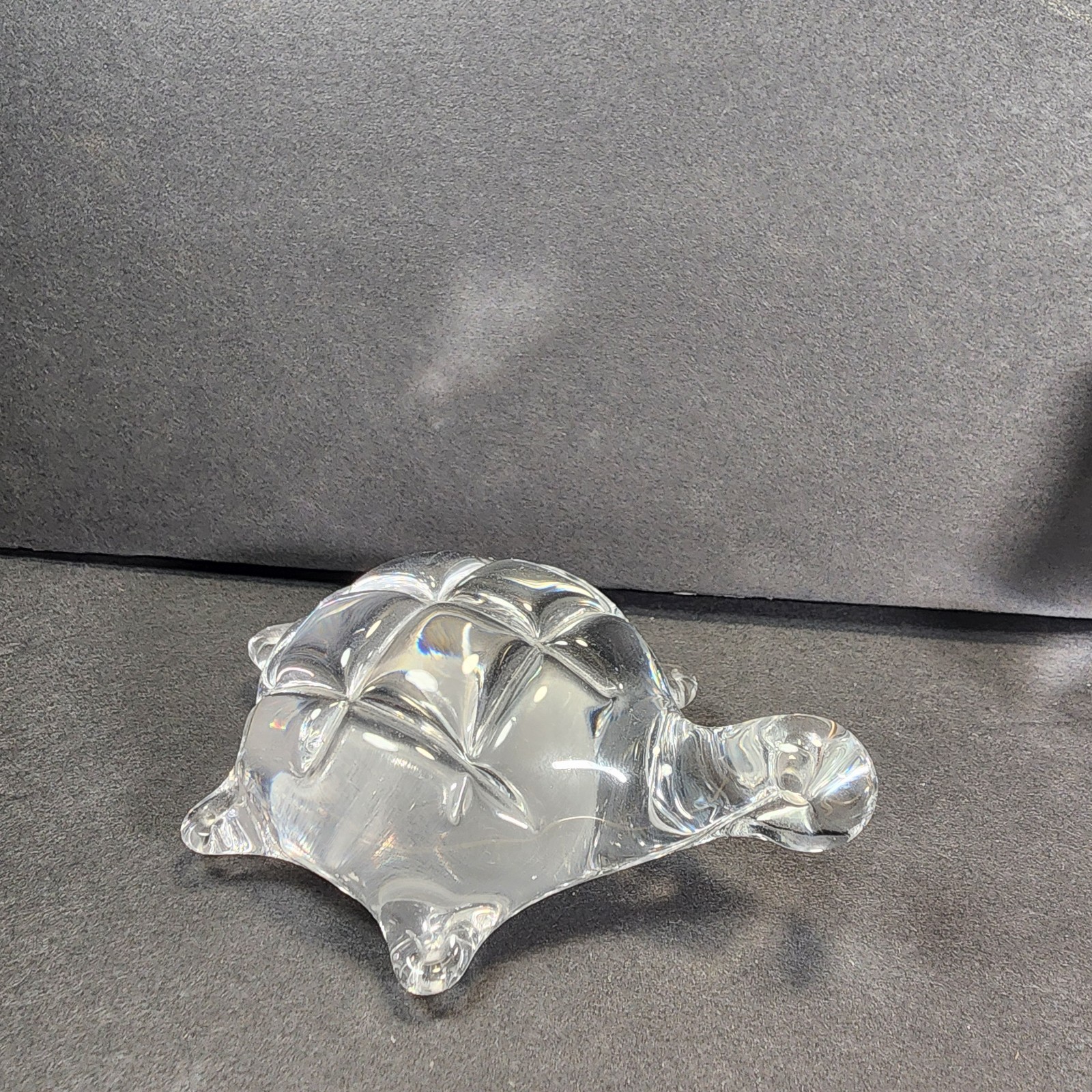 Vintage Glass Lot 4 Animal Figurines/Paperweight Turtle Bird Rabbit Penquin EUC