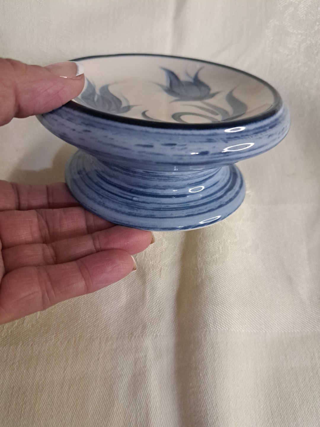 Gail Pittman Pottery Pillar Candle Holder Signed