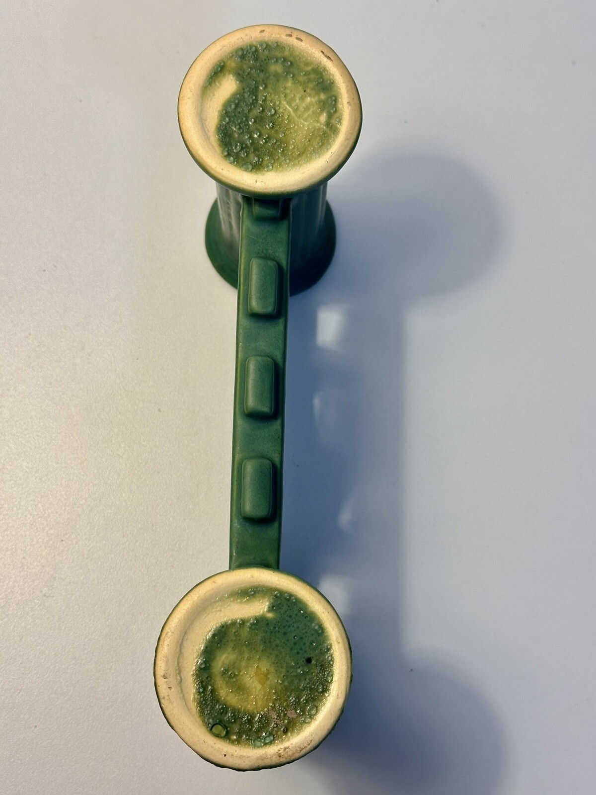 Roseville Pottery “ Matt Green “ # 7 Double Bug Gate Vase In 1907