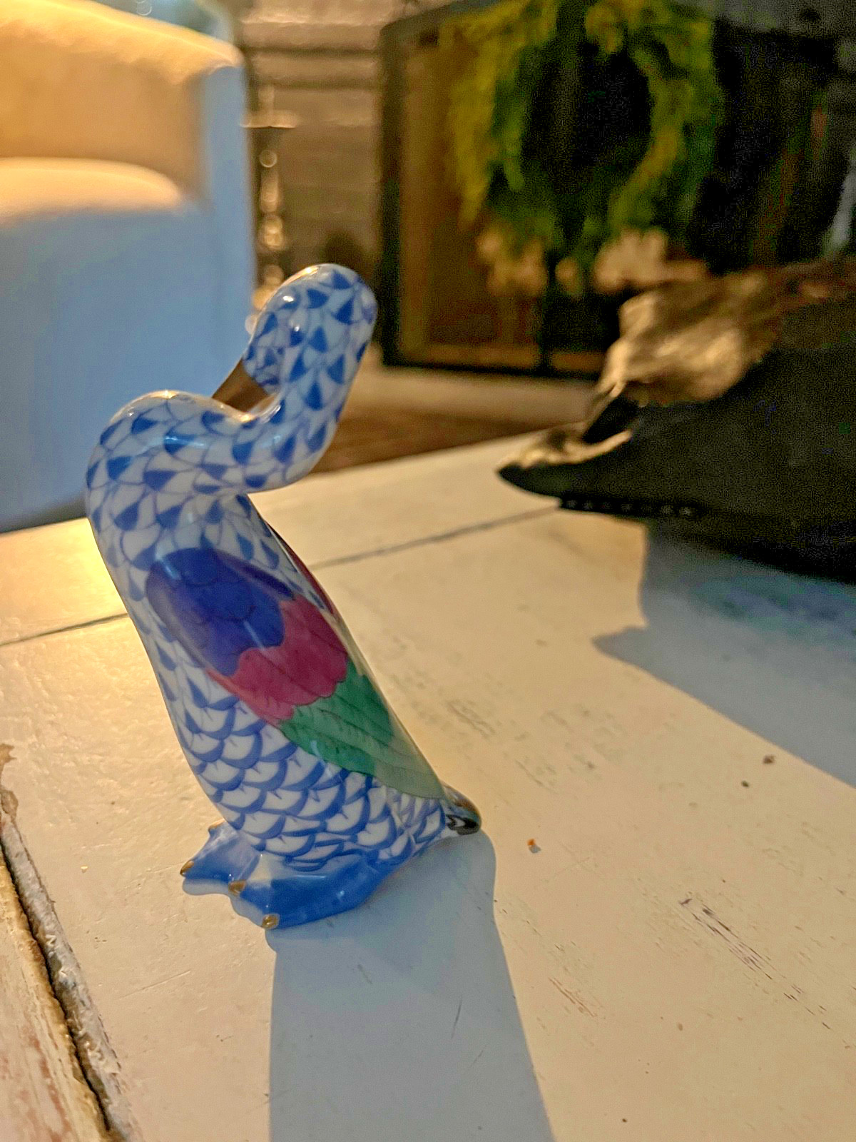 Herend Goose with a golden egg