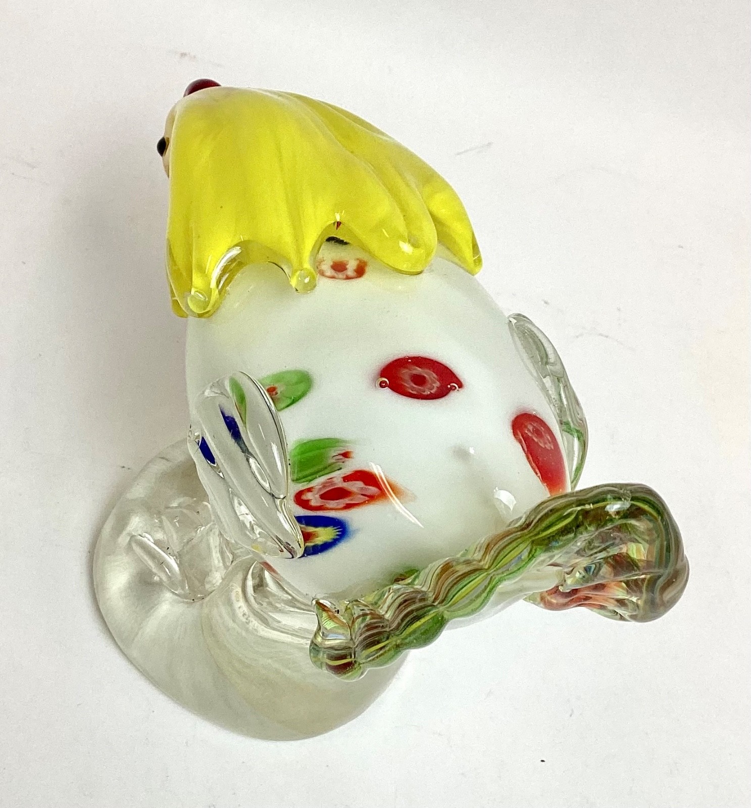 Vintage LENOX Art Glass Chicken Figure Morning Mingles Paperweight
