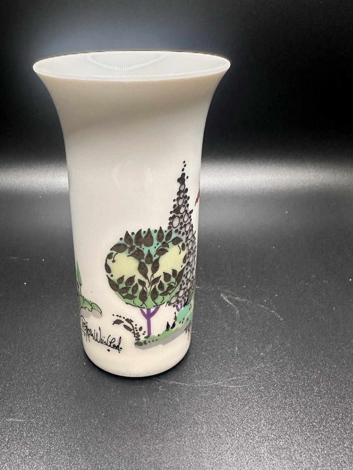 Rosenthal Studio Line Bjorn Wiinblad Magic Flute Porcelain Bud Vase Germany 4″