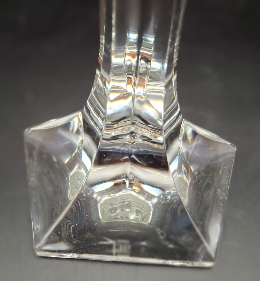 Riedel Crystal Glass Taper 8″ Candlestick Single Vintage JR Stamped