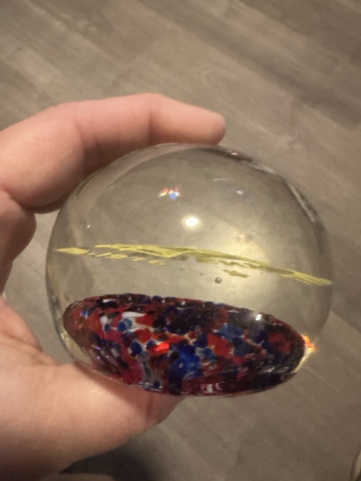 John Gentile Glass Paperweight- Bicentennial 1776 1976 and Liberty Bell 1976