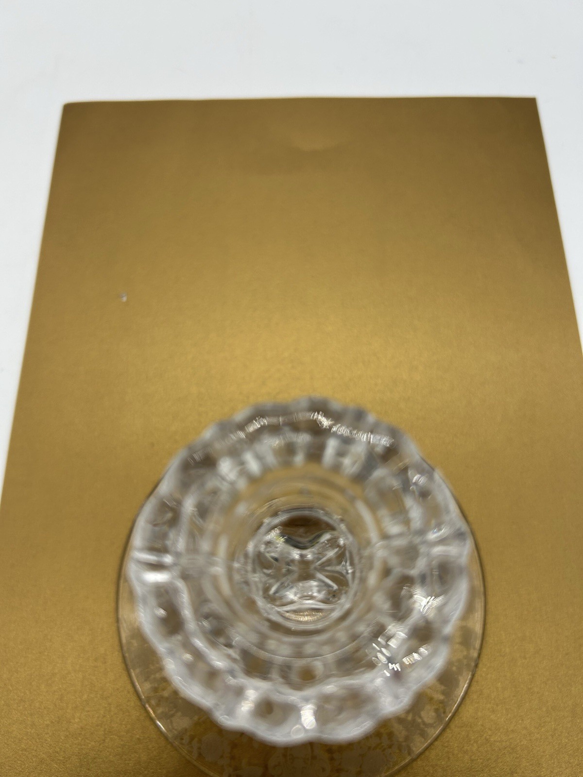 Cambridge Rose Point Etched Glass Keyhole Candlesticks USA – Vintage (Set of 2)