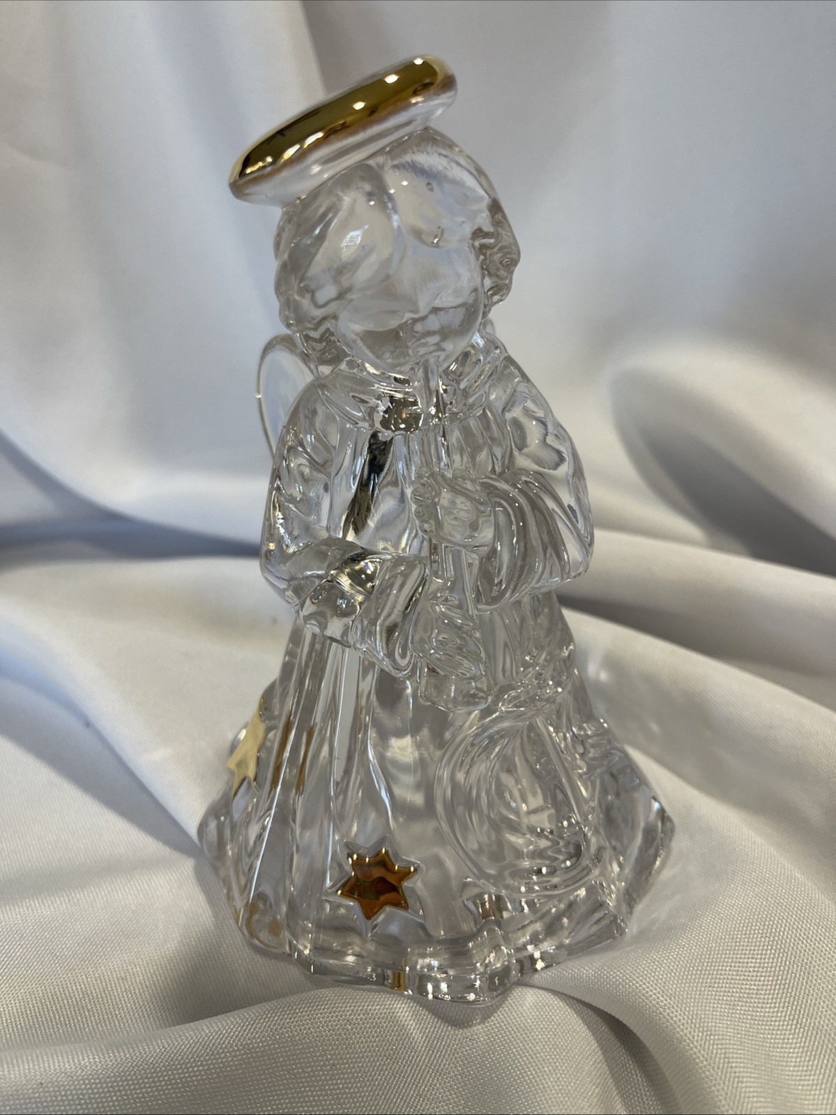 Mikasa Lead Crystal Angel ~ Playing Flute ~ Figurine Herald Collection Germany