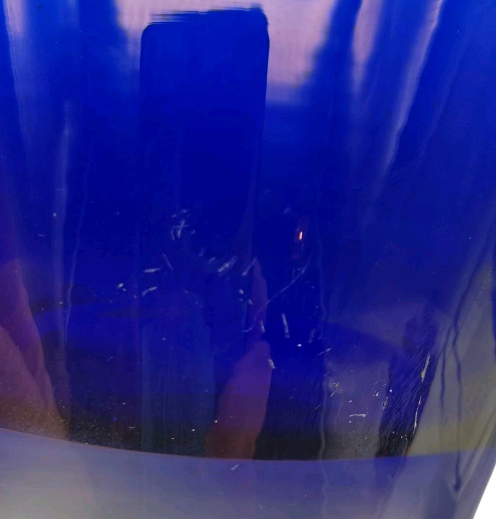 Cobalt Blue Glass Vases Lot Of 2 W Flaws READ!!