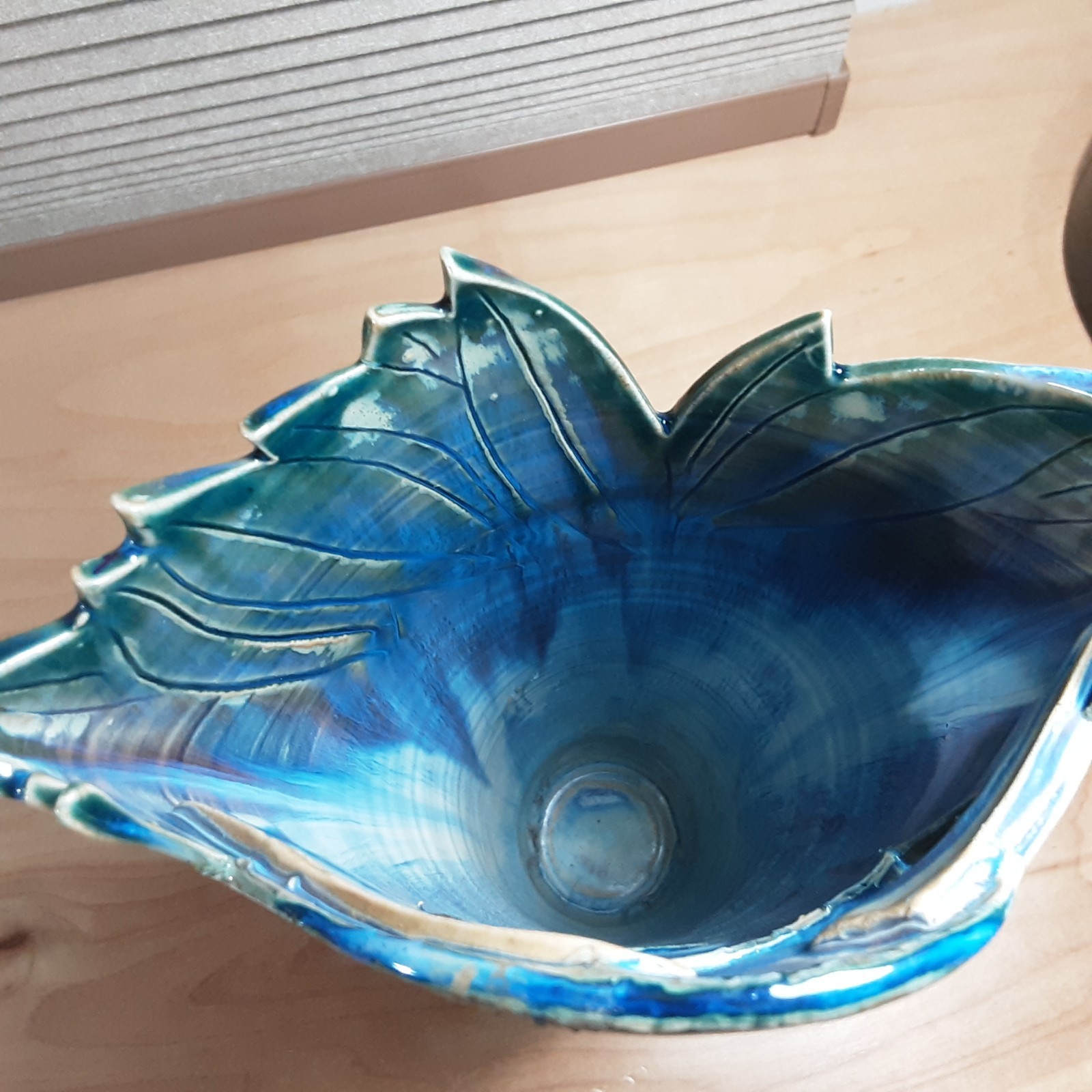 Borggren Signed Pottery Vase Blue Heron ~ 10.75″ Tall