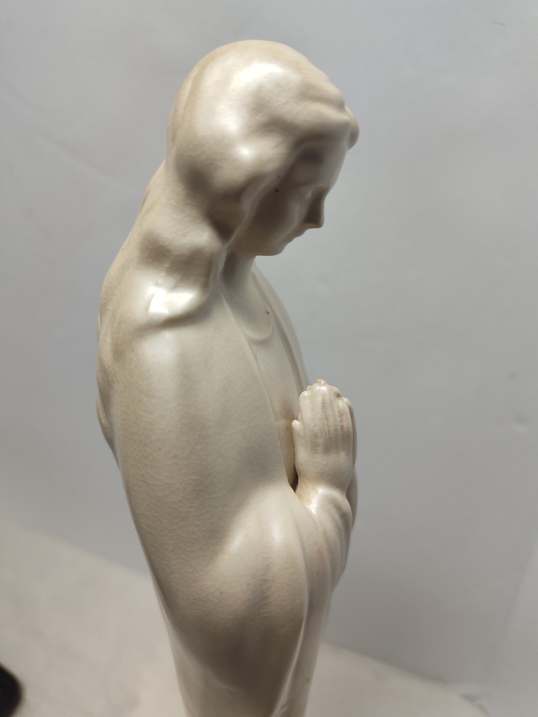 Vtg Rubens Originals Mary Madonna Catholic Figurine #214 11″ Pearl finish Japan