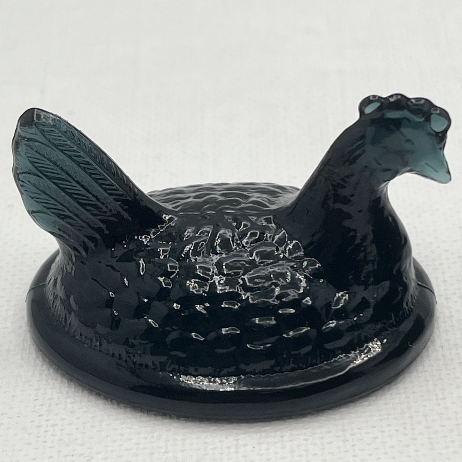 Boyd Hen on Nest Salt Cellar MINI Bernard Boyd Black / dark teal 2.5 Inches Rare