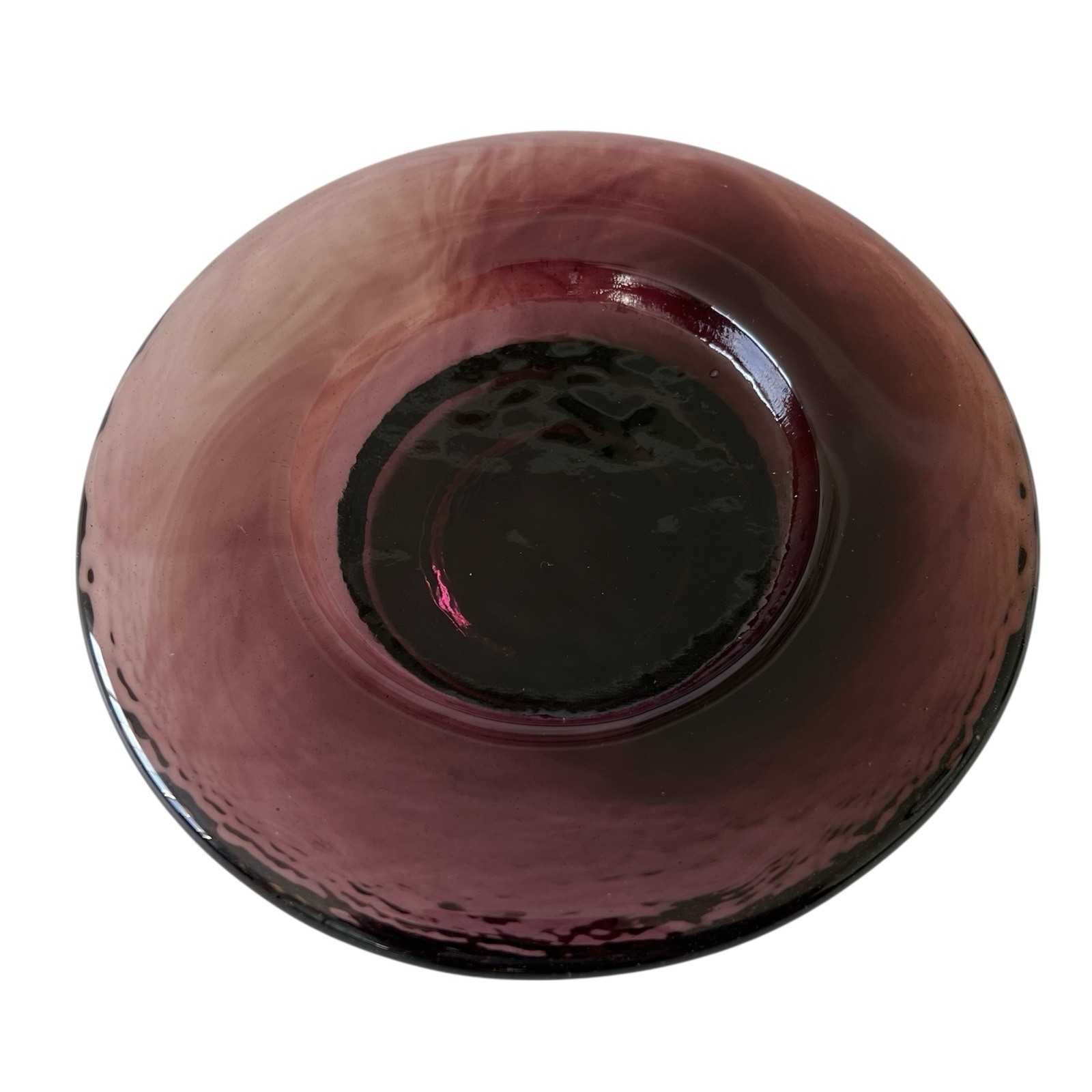Fire And Light Recycled Art Glass Swirl Plum Wine Caddy Candle Holder