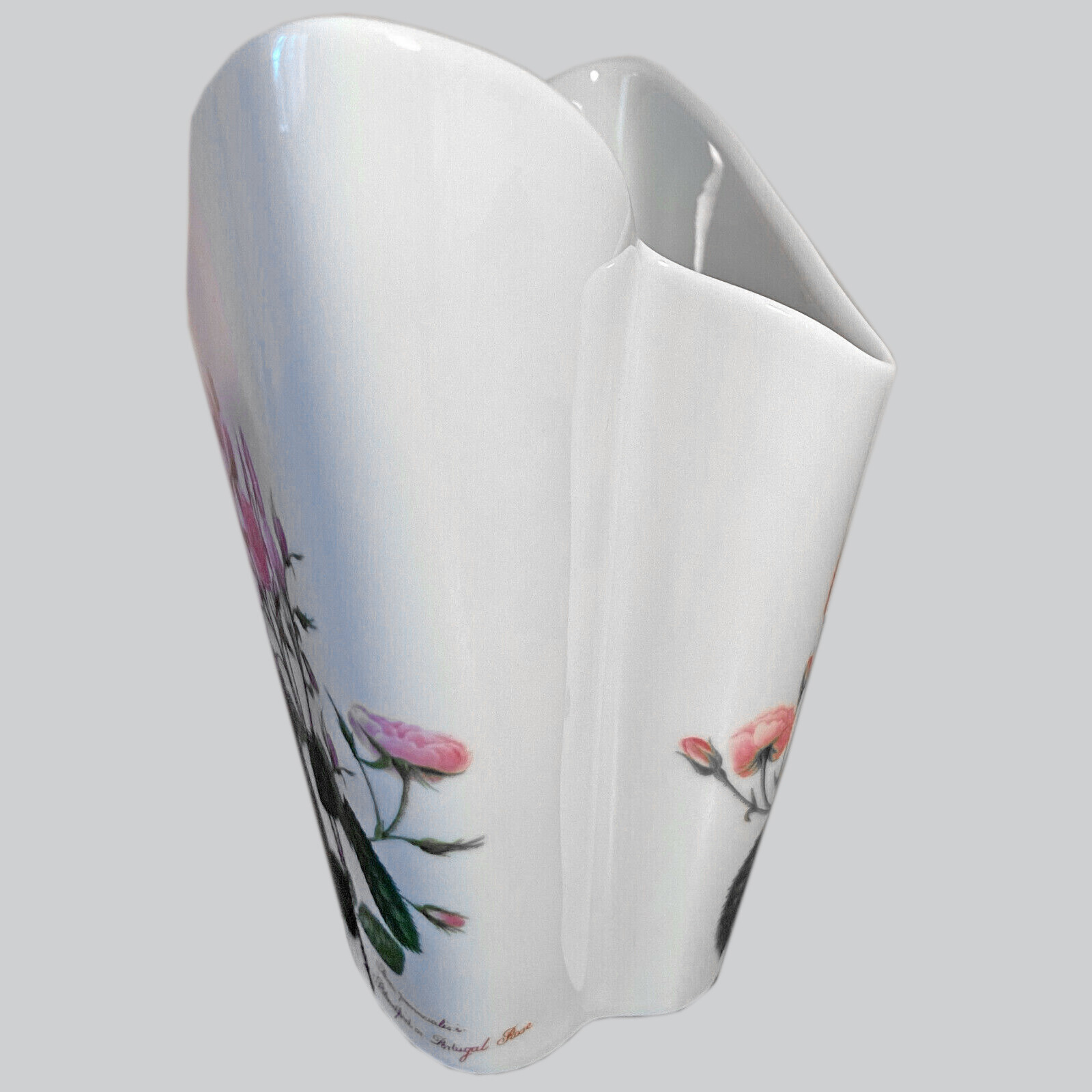 Rosenthal Group Germany Vase 1950s Hans Stangl Asymmetric 5652 Classic Rose