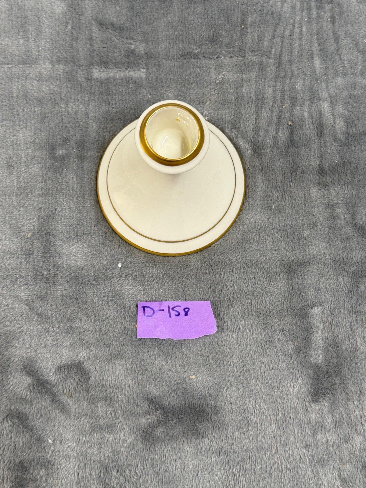 Candle Holder – Pickard China – Made in – Ivory – Gold Trim
