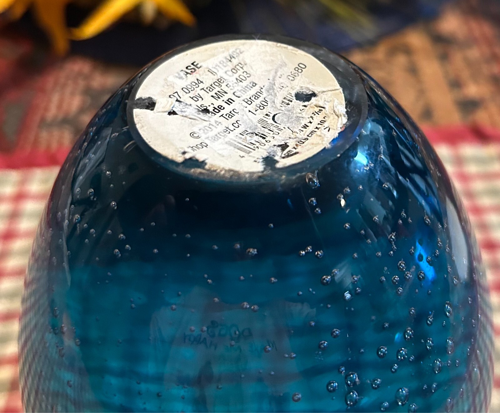 Large Blue Handcrafted Glass from Target