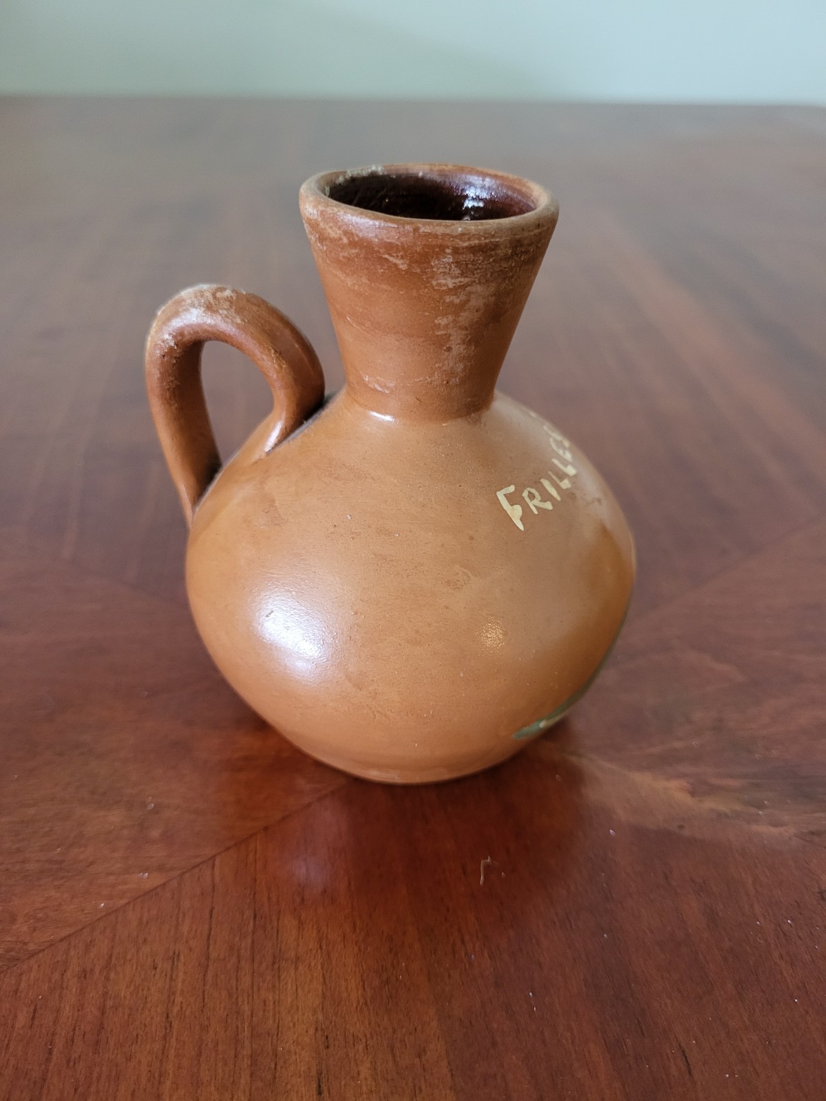 Handmade Pottery Bud Vase With Handle From Frillesas Sweden 4 Inches Tall