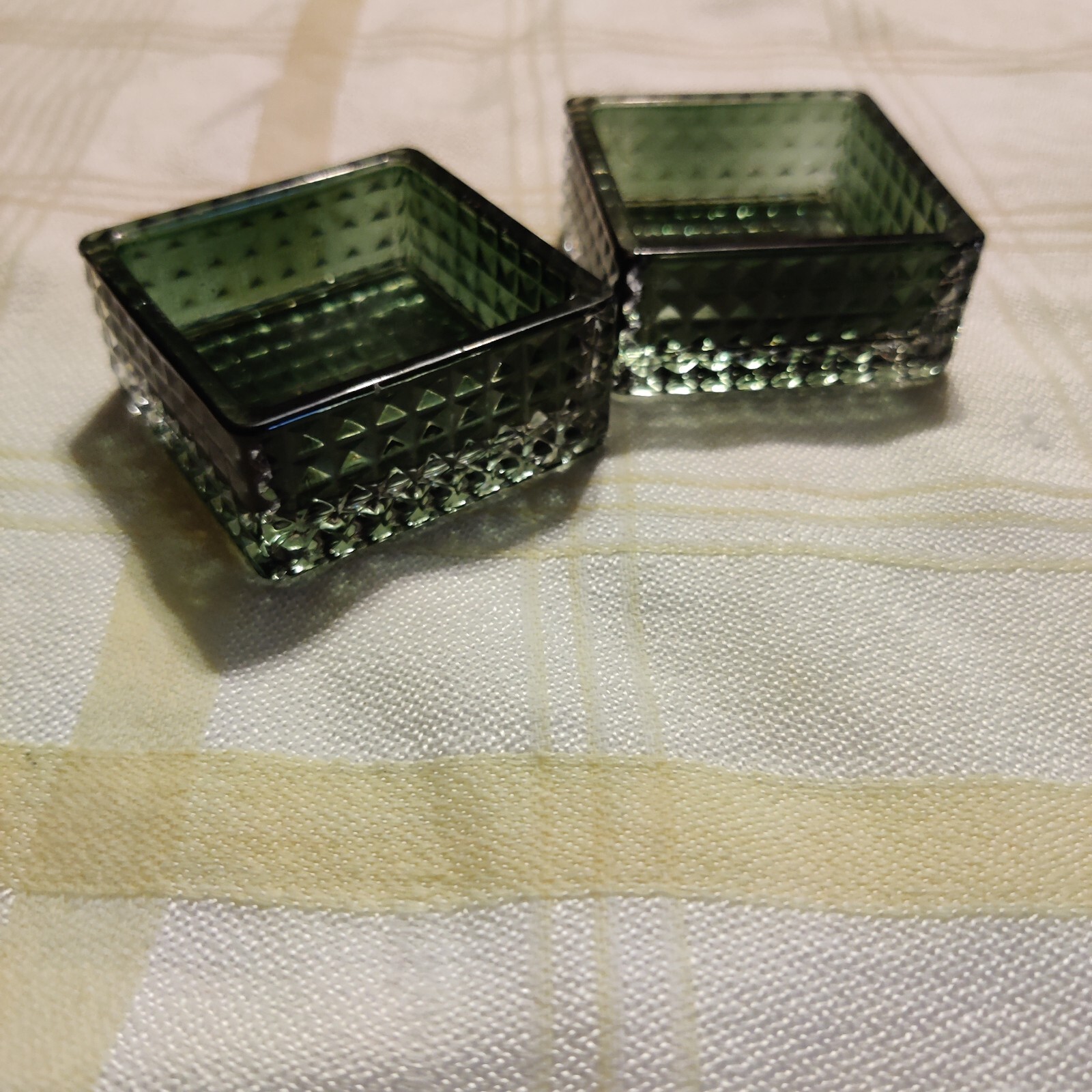 2 Inch Square Glass/ Crystal Small Container See Pictures