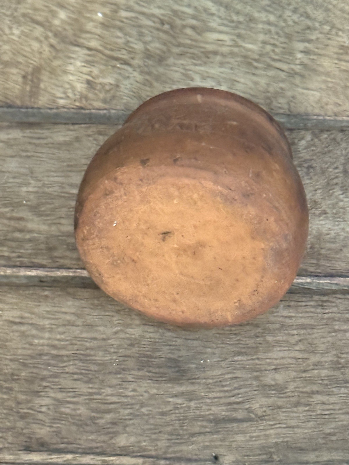 Vintage NECCO BOSTON BAKED BEANS Art Pottery REDWARE Miniature Crock BEAN POT
