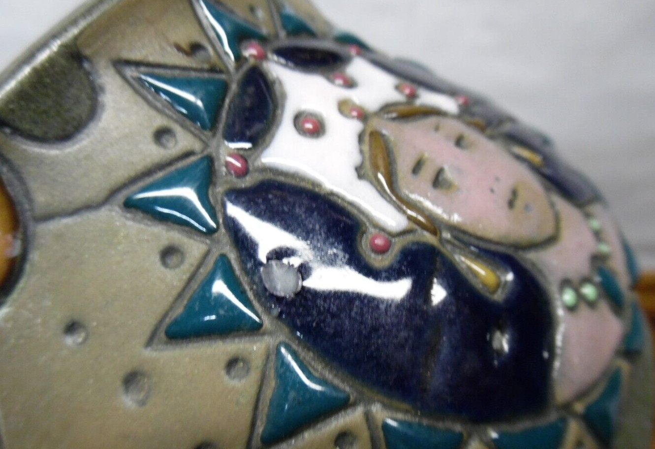 Austria Enameled Art Pottery Small Planter / Pot / Cachepot 11915 – 3 3/8″