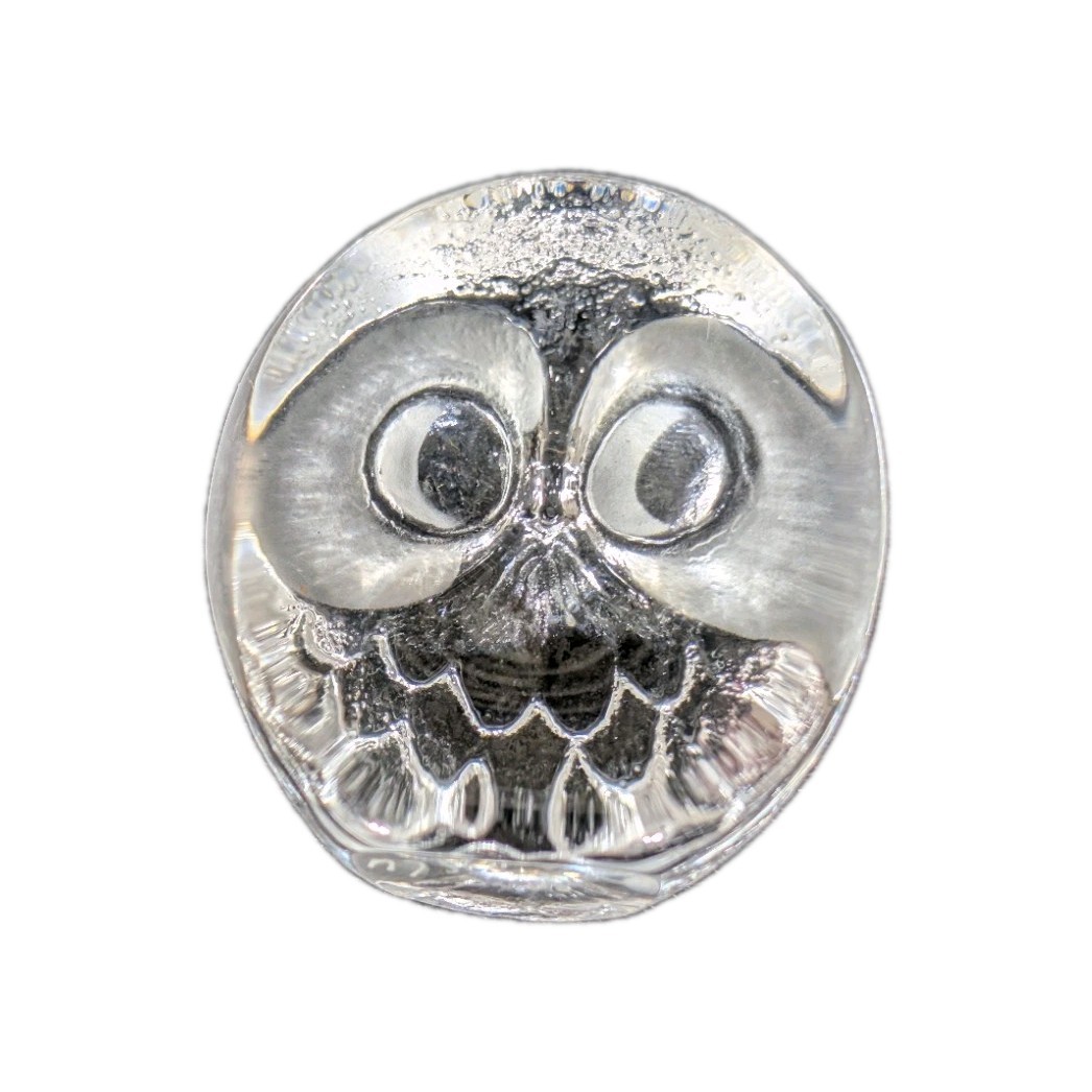 Mats Jonasson Målerås Sweden Crystal Owl Paperweight Signed #3268 Art Glass…