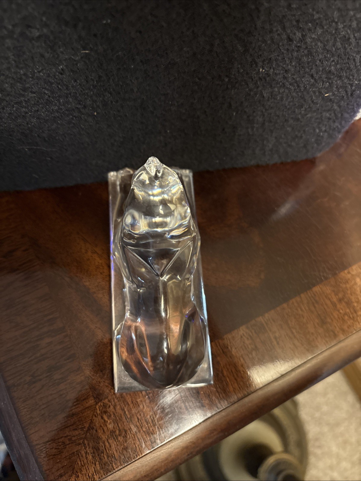 Baccarat Crystal Egyptian Sphinx Cat Figurine Paperweight Sculpture France
