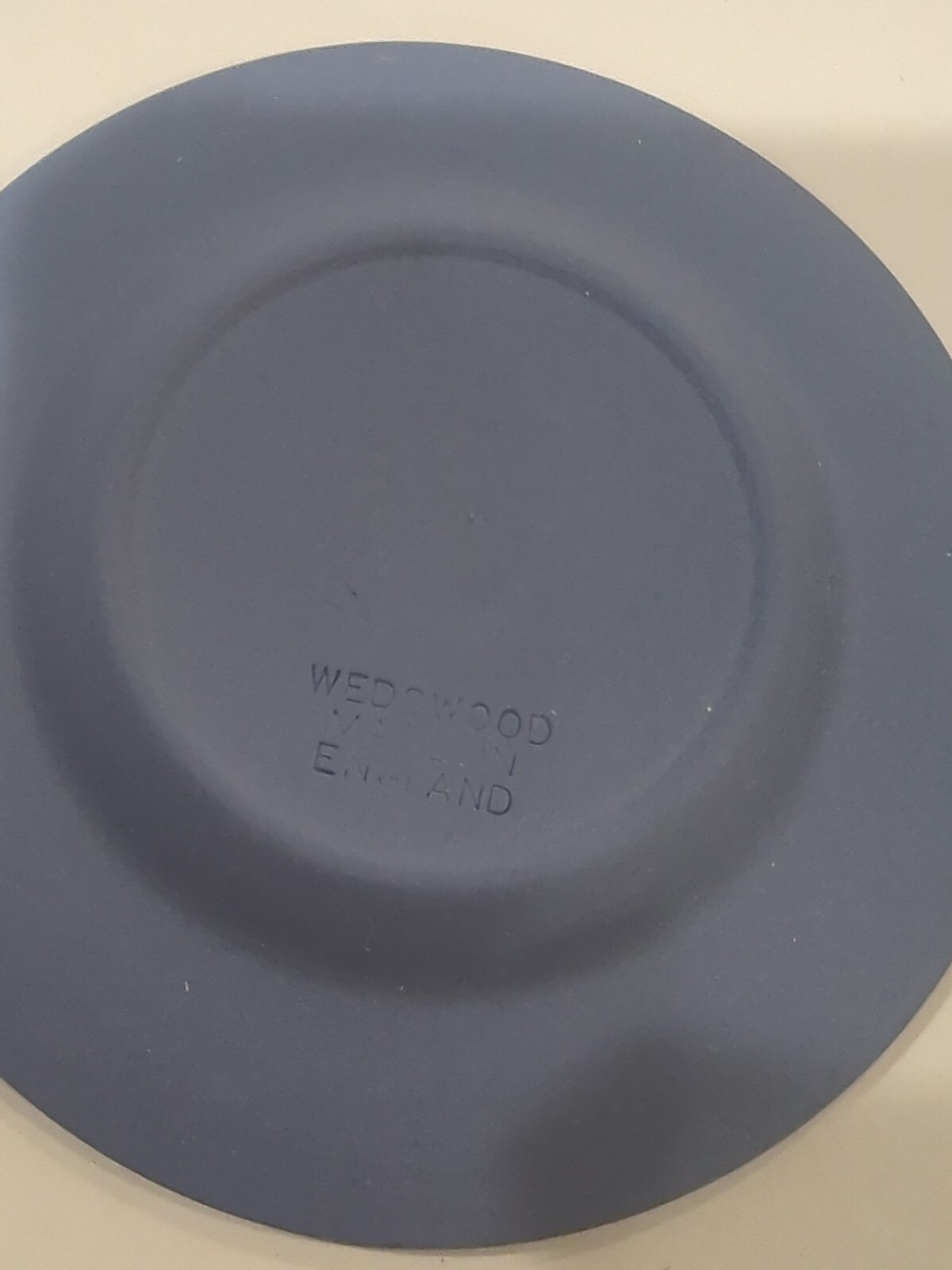 Vtg Wedgwood Jasperware England Blue Grapevine 3.50″ Ashtray Trinket Dish NEW