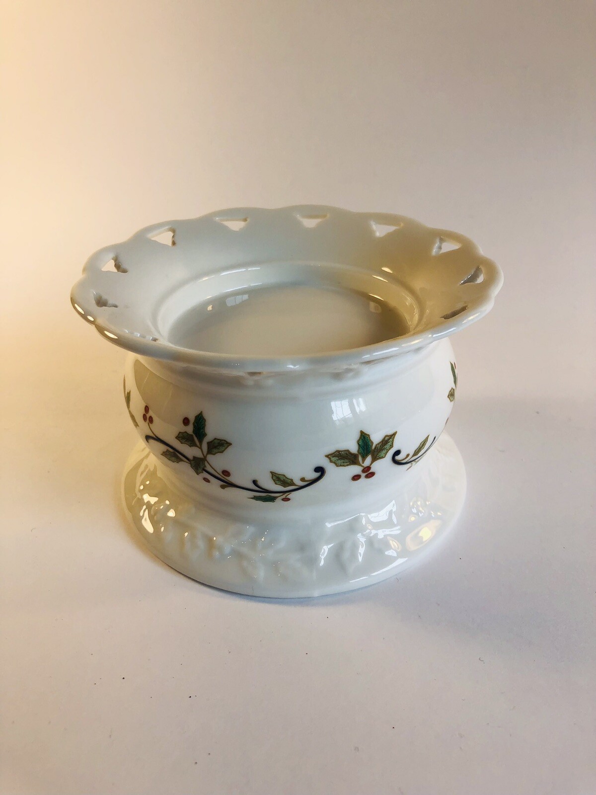 Mikasa China “Holiday Lace “ For Pillar Candle Holder