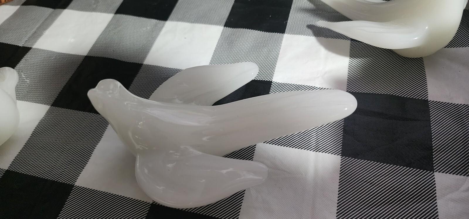 Lot Of 3 Art Blown Glass Bird of Happiness. Beautiful Doves.