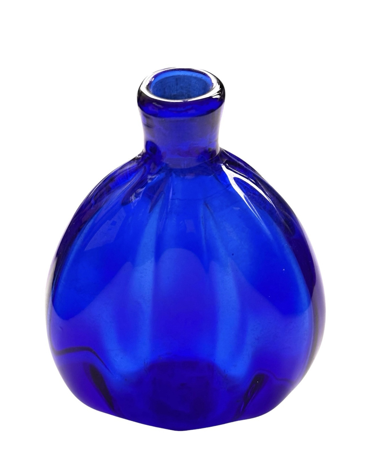 MMA Glass Flask Bottle Bud Vase Cobalt Blue Metropolitan Museum of Art