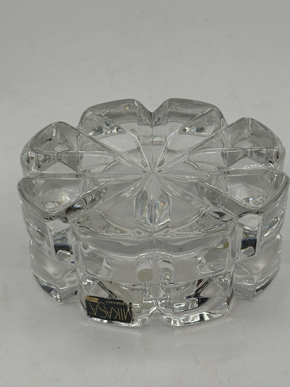 Mikasa Walther West Germany Crystal Votive Candle Holder 4×3” Heavy
