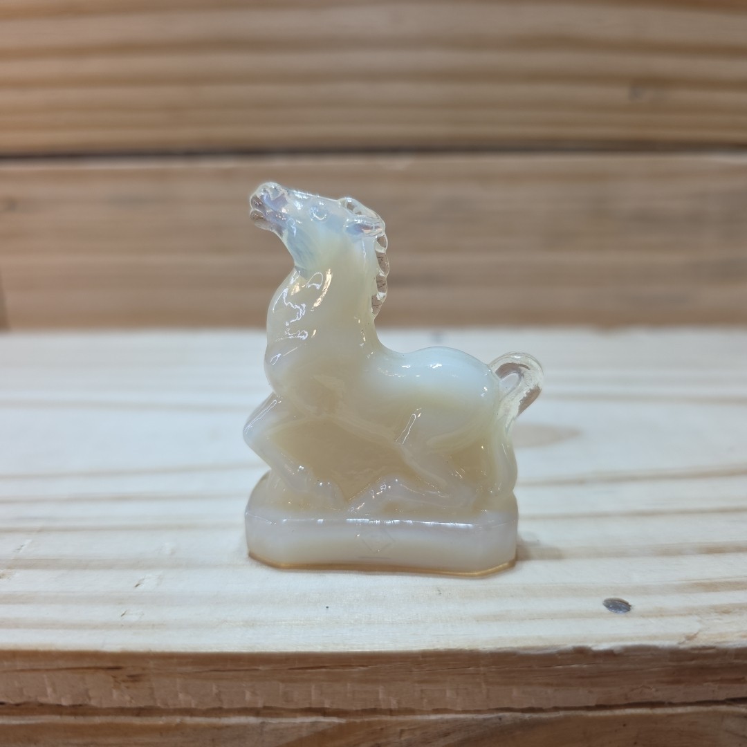 Boyd Glass Little Joe the Horse Shasta White 2″ 1989