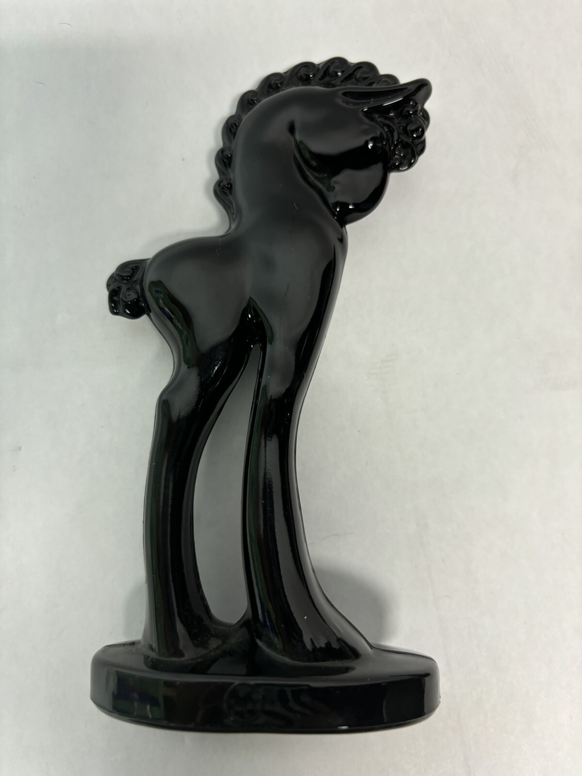 Mosser Glass Trojan Horse Pair in Black RETIRED Cambridge, Ohio