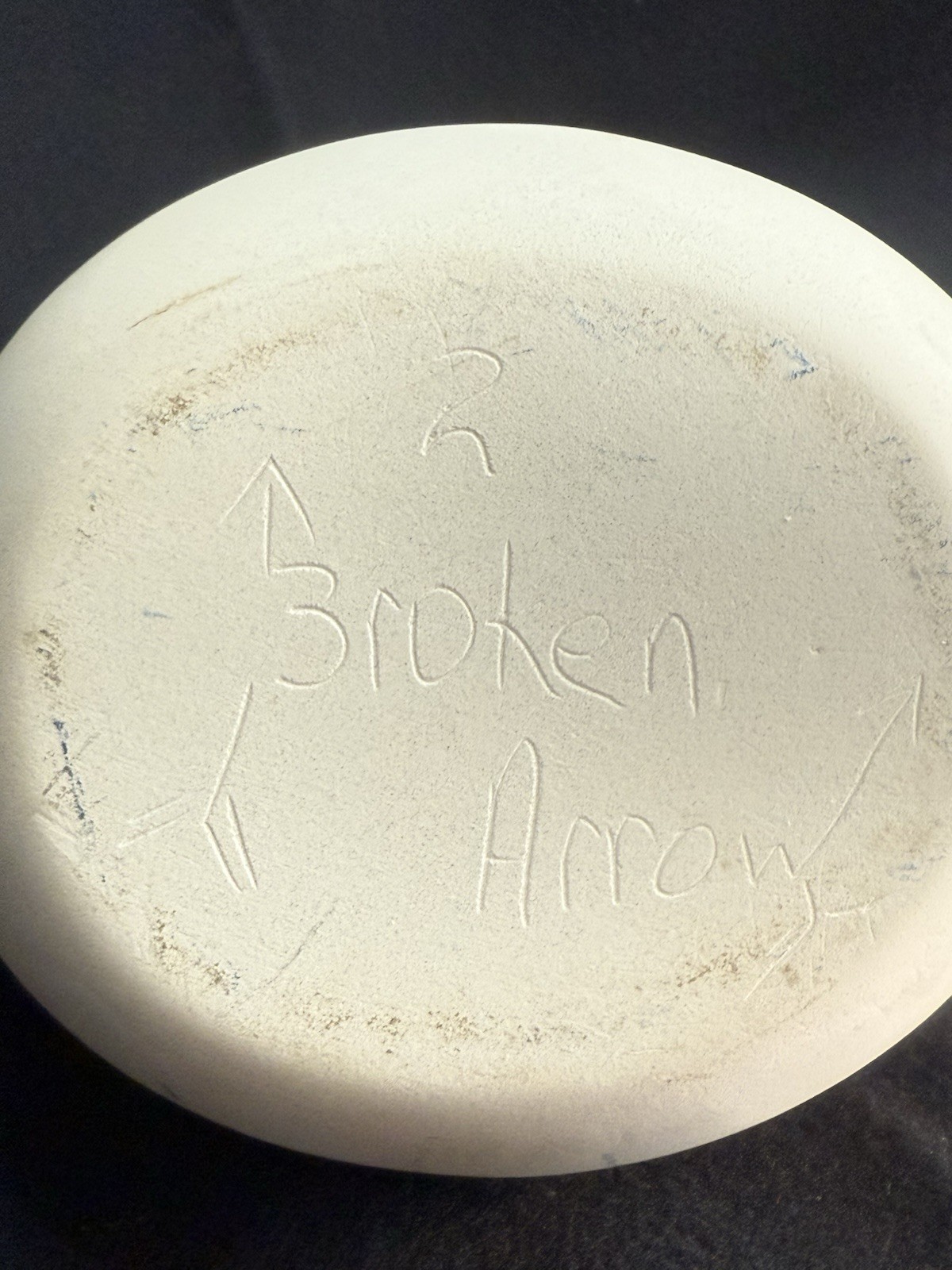Broken Arrow Wedding Vase Pottery Signed Studio Art