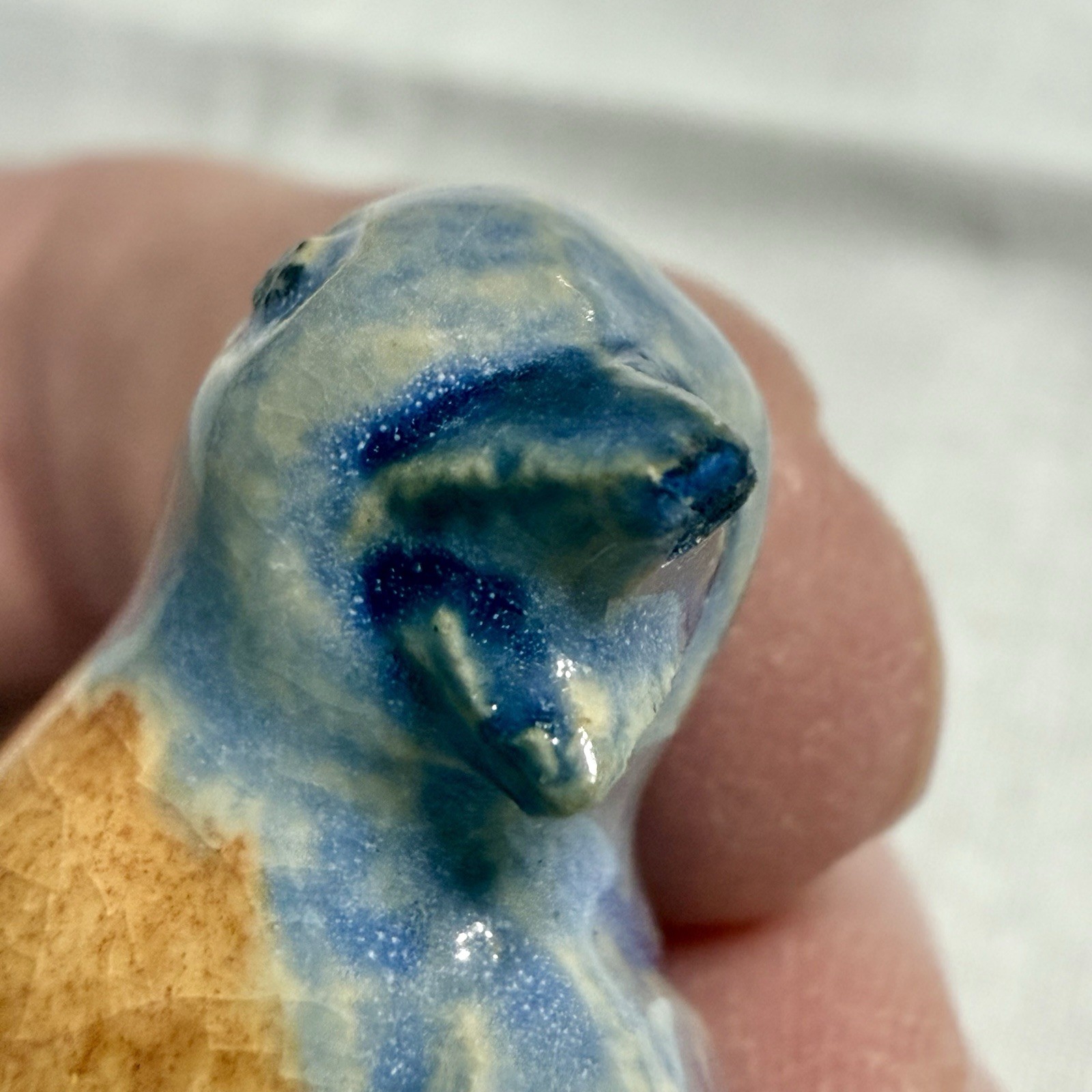 Vintage Rosemeade Mini Miniature Bluebird Figurine 1.25” tall RARE