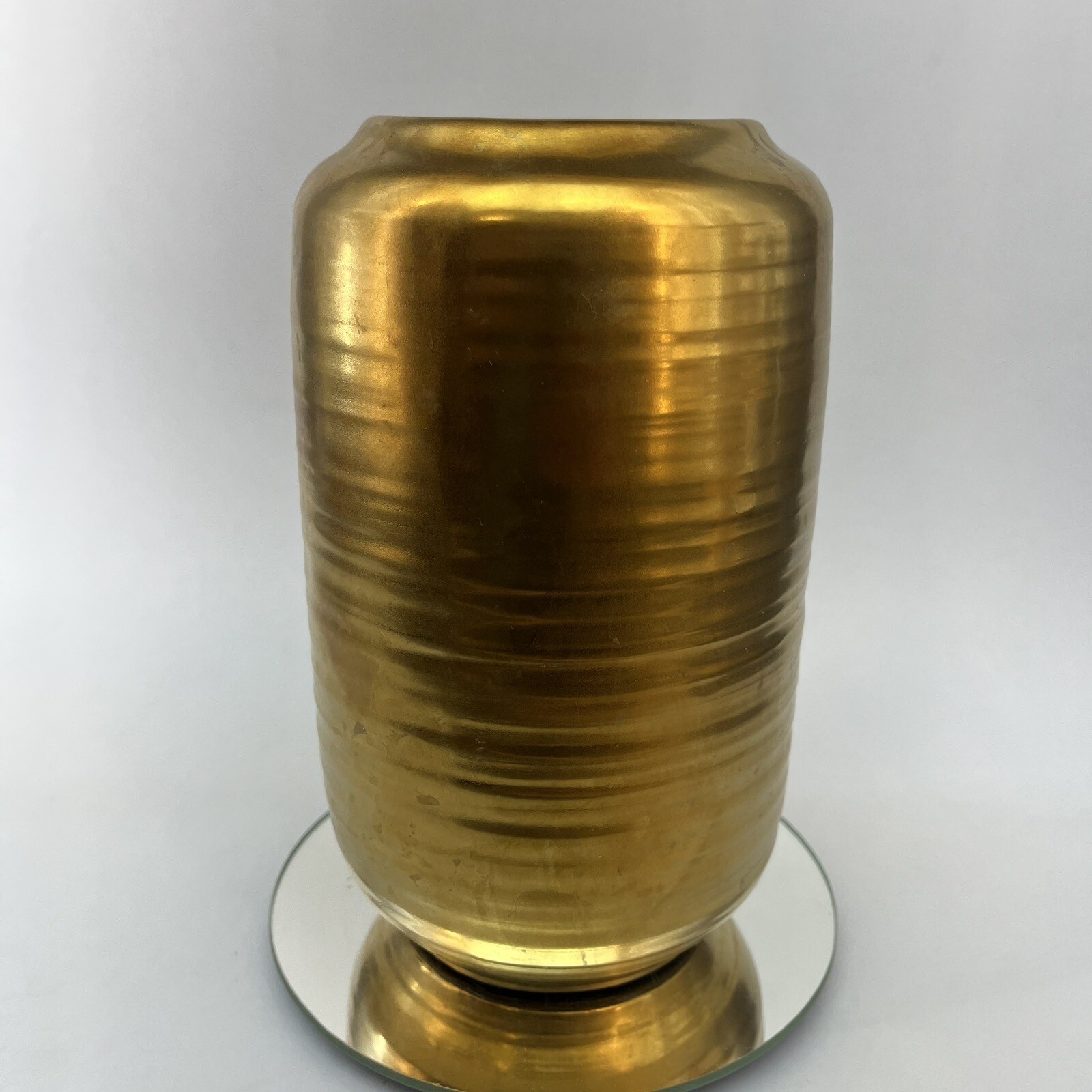Torre Tagus Midas Touch Golden Pottery Ceramic 8” Vase Modern Gold ￼