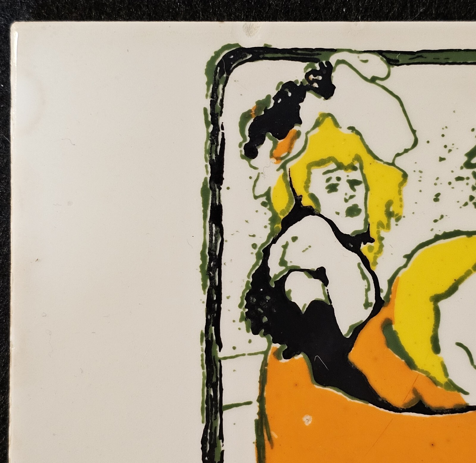 Vintage Jane Avril By artist Henri de Toulouse-Lautrec Ceramic Tile/Trivet 6″x6″
